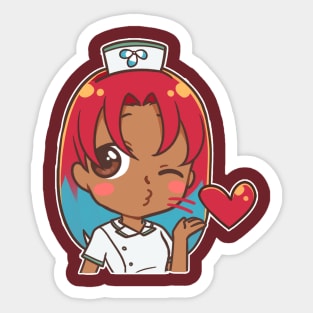 Sending My Love! Nurse Nila Anime Character Sticker